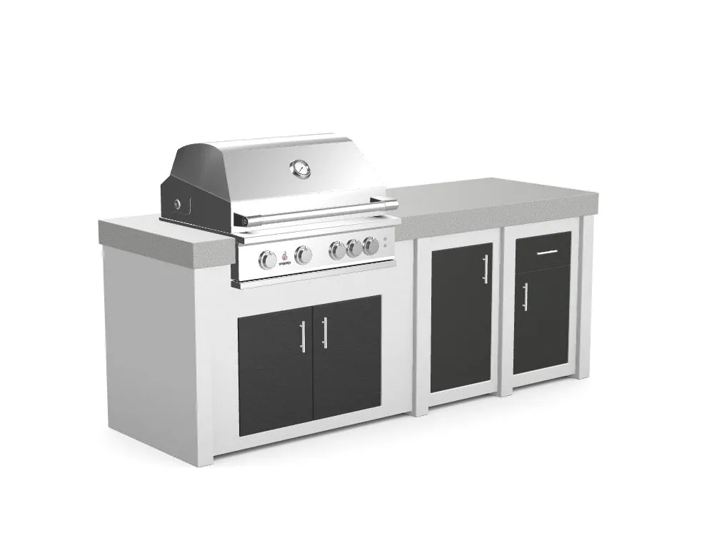 The Sullivan - 92" Outdoor Kitchen Island - Custom Design Ref: 7YOAHO
