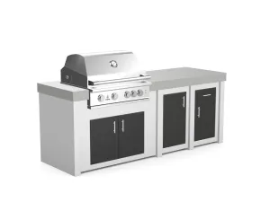 The Sullivan - 92" Outdoor Kitchen Island - Custom Design Ref: 7YOAHO