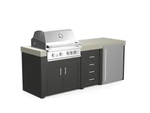 The Sullivan - 92" Outdoor Kitchen Island - Custom Design Ref: AFPDPG