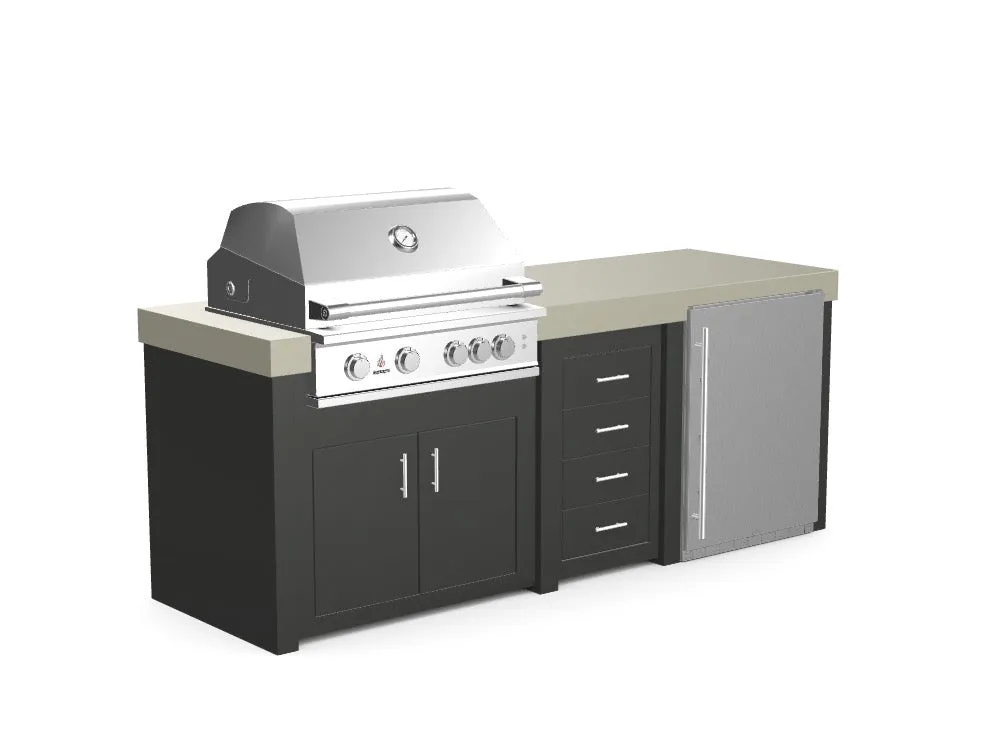 The Sullivan - 92" Outdoor Kitchen Island - Custom Design Ref: AFPDPG