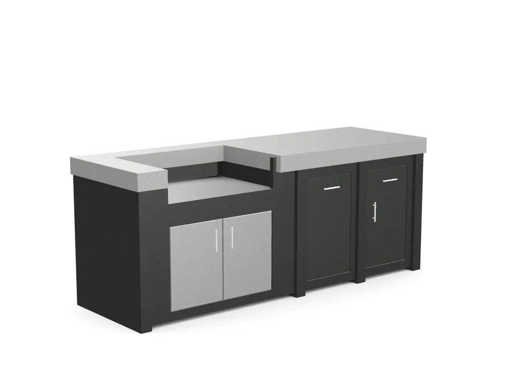The Sullivan - 92" Outdoor Kitchen Island - Custom Design Ref: AGY0KV