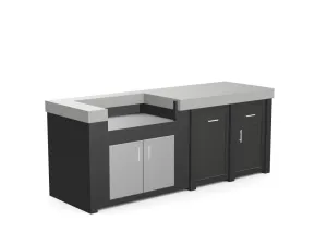 The Sullivan - 92" Outdoor Kitchen Island - Custom Design Ref: AGY0KV