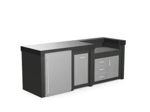 The Sullivan - 92" Outdoor Kitchen Island - Custom Design Ref: BGWW4T