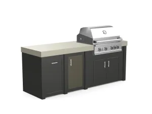 The Sullivan - 92" Outdoor Kitchen Island - Custom Design Ref: BQTLHD