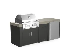 The Sullivan - 92" Outdoor Kitchen Island - Custom Design Ref: BWLQWE