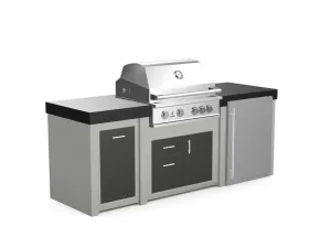 The Sullivan - 92" Outdoor Kitchen Island - Custom Design Ref: DSJI2U