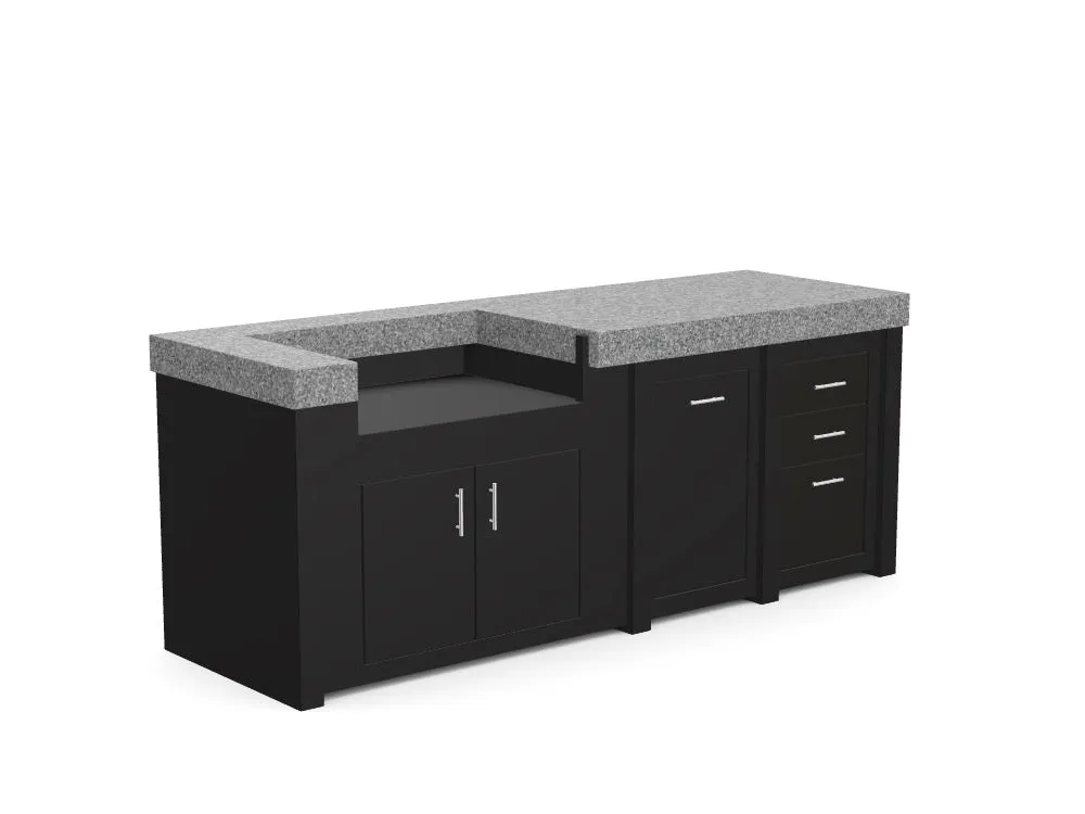 The Sullivan - 92" Outdoor Kitchen Island - Custom Design Ref: FPBSMK