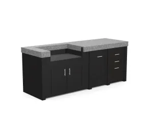 The Sullivan - 92" Outdoor Kitchen Island - Custom Design Ref: FPBSMK