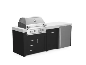 The Sullivan - 92" Outdoor Kitchen Island - Custom Design Ref: NCLKBG