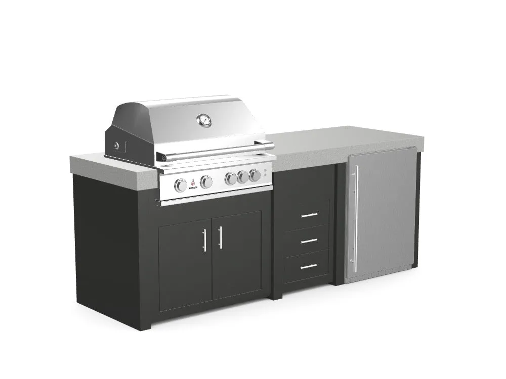 The Sullivan - 92" Outdoor Kitchen Island - Custom Design Ref: RV9MPR