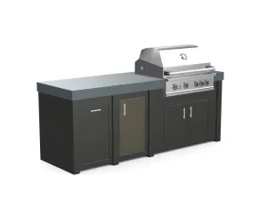 The Sullivan - 92" Outdoor Kitchen Island - Custom Design Ref: SLASJI