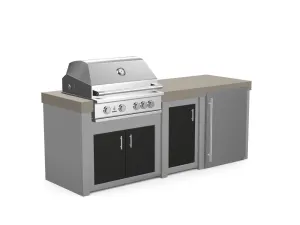 The Sullivan - 92" Outdoor Kitchen Island - Custom Design Ref: VEZ16U