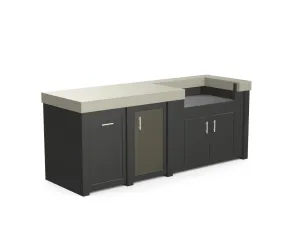 The Sullivan - 92" Outdoor Kitchen Island - Custom Design Ref: VZY2ZL