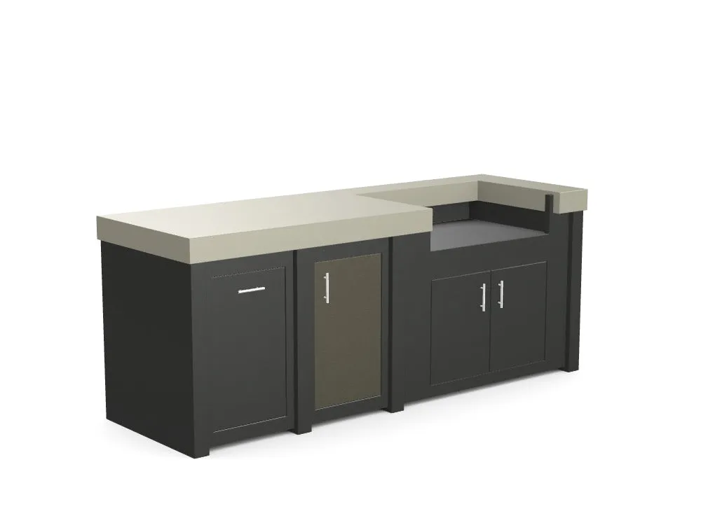 The Sullivan - 92" Outdoor Kitchen Island - Custom Design Ref: VZY2ZL