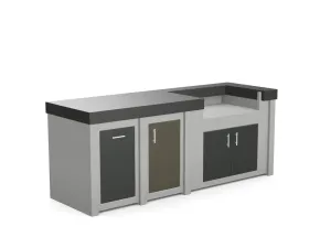 The Sullivan - 92" Outdoor Kitchen Island - Custom Design Ref: X3R62K