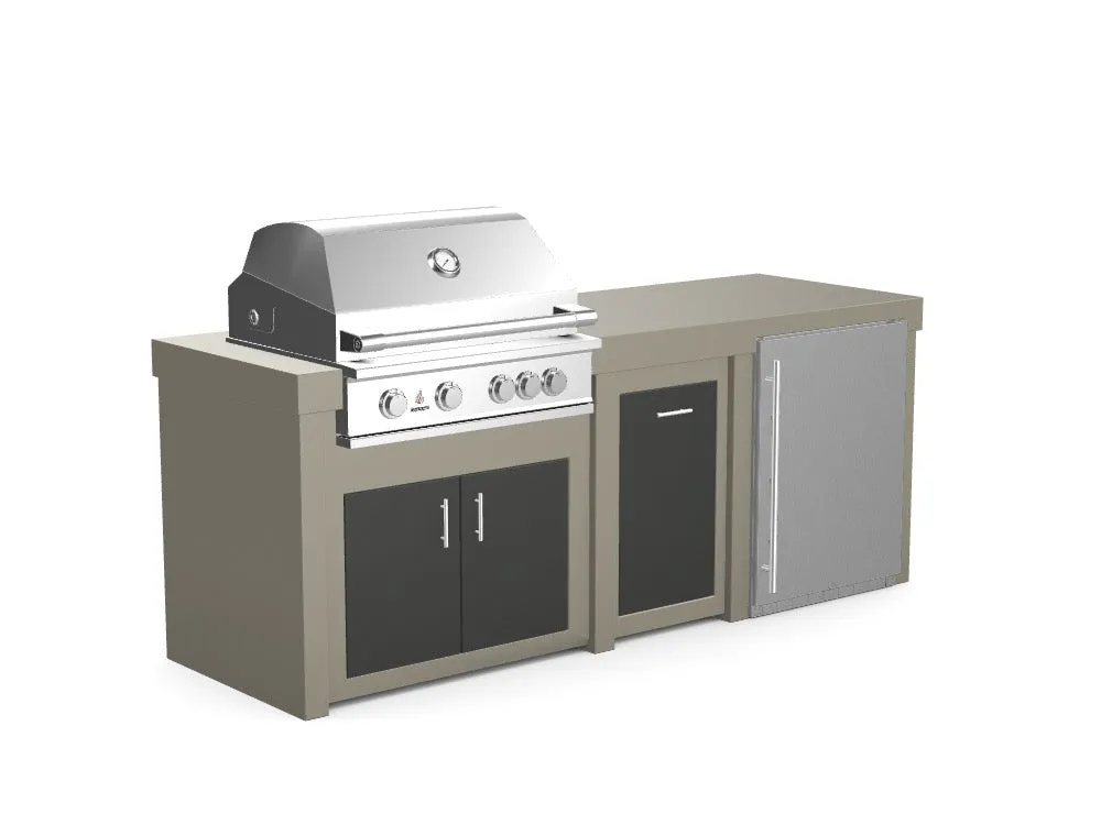 The Sullivan - 92" Outdoor Kitchen Island - Custom Design Ref: XSUPAY