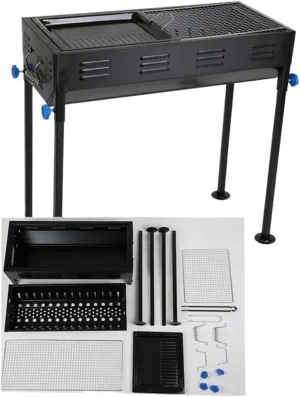 Thickened Barbecue Grill Camping Charcoal Home Outdoor Portable Rack/D/66.5 * 30.5 70Cm