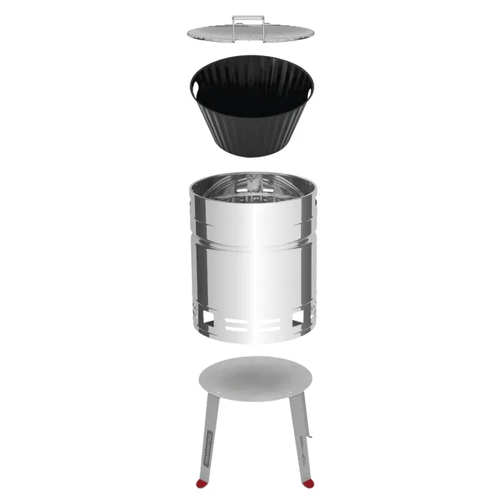 Tramontina Stainless Steel Charcoal Grill with Enameled Steel