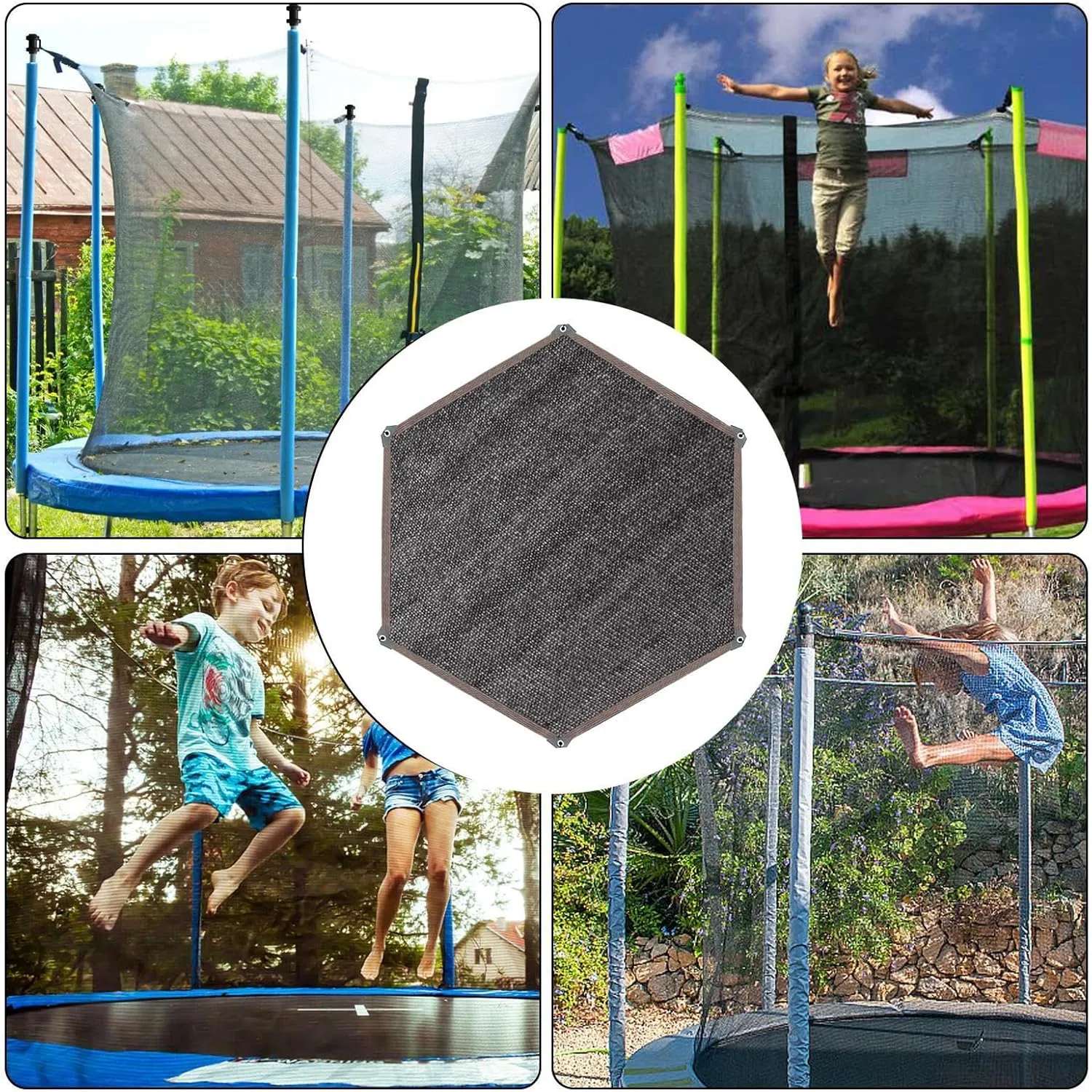 Trampoline Sun Shade Cover | Outdoors Trampoline Cover Sunshade,Waterproof Foldable Tear Resistant Tent for Outdoors Sports Patio Backyard