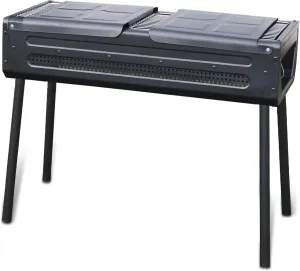 Two Large Grilling Net Charcoal Grills, Multi-Vent Charcoal Grill, Camping Grill with Pull-Out Charcoal Tray for Outdoor Camping, Picnics
