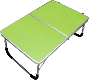 Ultra-Light Folding Table Portable Aluminium Alloy BBQ Desk for Camping Travel Outdoor Indoor Use Easy to Clean No Tools Required for Picnics Beach Parties Green