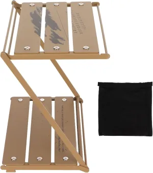 Ultra Portable Double Deck Aluminum Camping Table Perfect for Hiking, BBQs, and Outdoor Gatherings Easy to Carry and Set Up