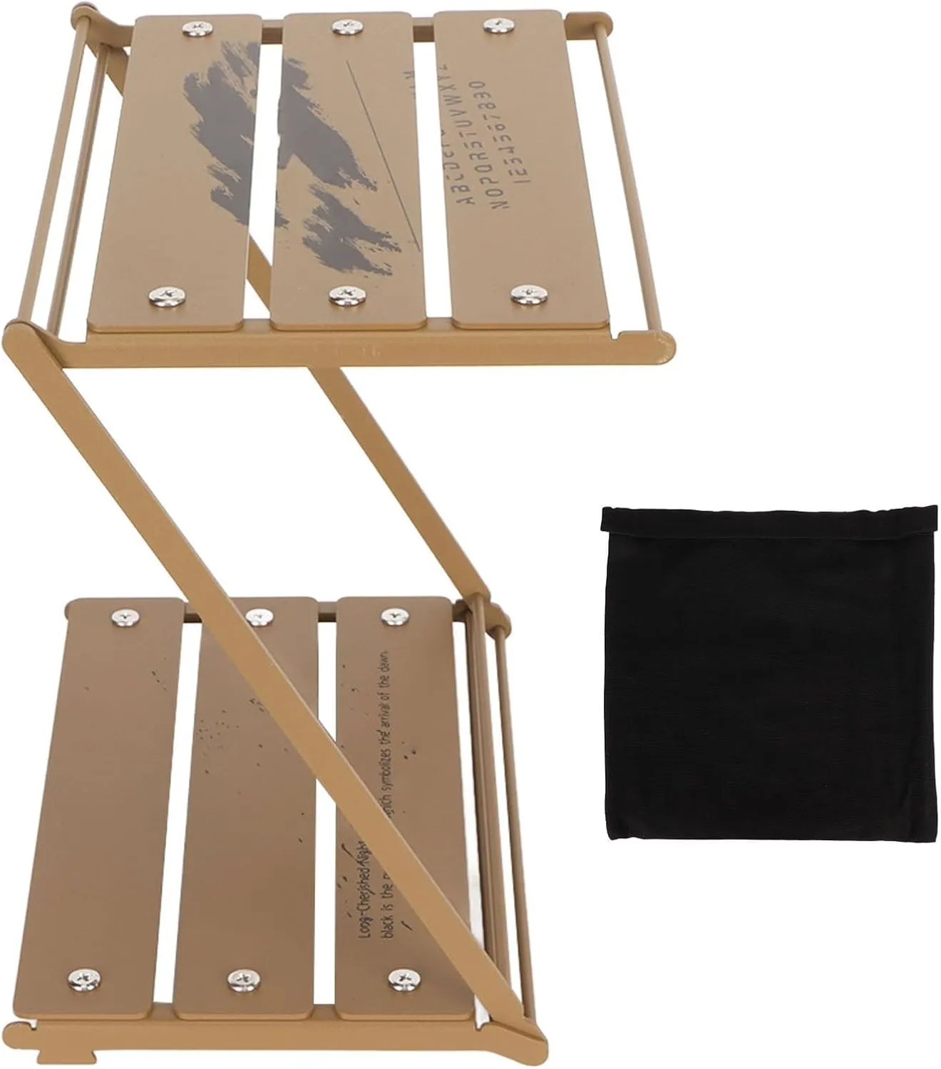 Ultra Portable Double Deck Aluminum Camping Table Perfect for Hiking, BBQs, and Outdoor Gatherings Easy to Carry and Set Up