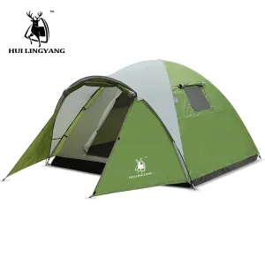 Ultralight Camping Outdoor Double Tents Camping 3-4 Waterproof Family Space Tent Exclusive products Season 210x210x130cm Large Layer person All-in-one solution 4