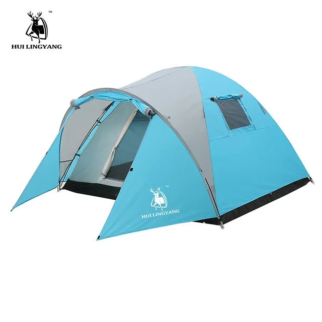 Ultralight Camping Outdoor Double Tents Camping 3-4 Waterproof Family Space Tent Exclusive products Season 210x210x130cm Large Layer person All-in-one solution 4
