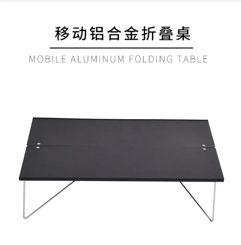 Ultralight Mini Outdoor Table Foldable Aluminum Alloy Camping Table for Travel Picnic Barbecue Lightweight Camping Furniture