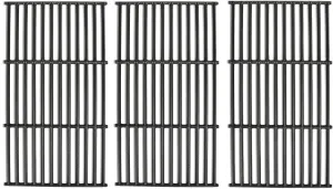 Uniflasy Cast Iron Grill Grate fit Chargriller 1733 Smokin' Champ Charcoal Grill Horizontal Smoker Grates,Cooking grate Replacement Parts for Chargriller Set of 3