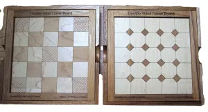 Universal Game Board set for most 5x5, 4x4, 3x3 grid games – Double sided and portable