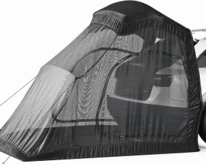 Universal SUV Tent Spacious Camping Attachment for SUV Car Van Minivan Hatchback and Truck Rear Door Setup for Outdoor and Tailgate Use with Most Automobiles with Screen Tent & Rainfly