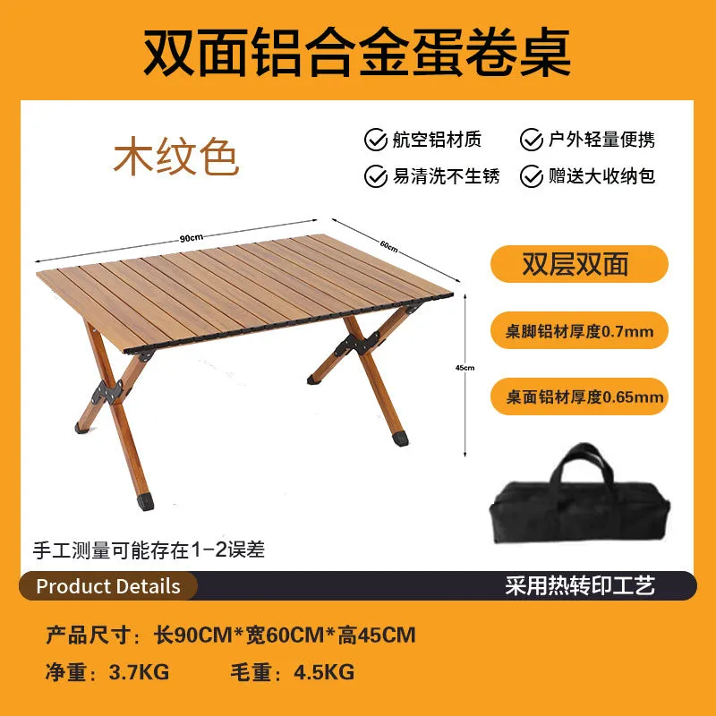 Upgrade Aluminum Alloy Folding Camping Table Portable Outdoor Picnic Table for Camping, Hiking and Picnic