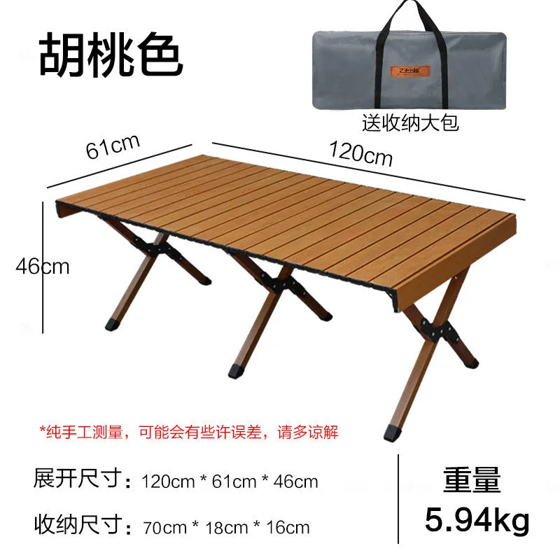 Upgrade Aluminum Alloy Folding Camping Table Portable Outdoor Picnic Table for Camping, Hiking and Picnic