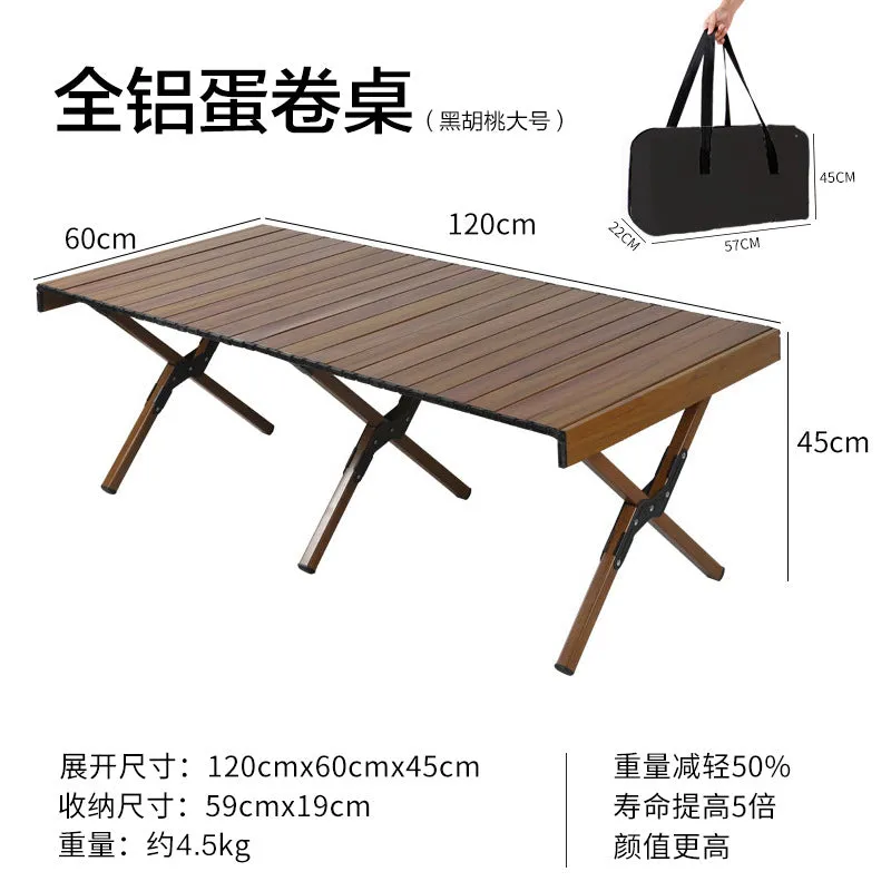 Upgrade Aluminum Alloy Folding Camping Table Portable Outdoor Picnic Table for Camping, Hiking and Picnic