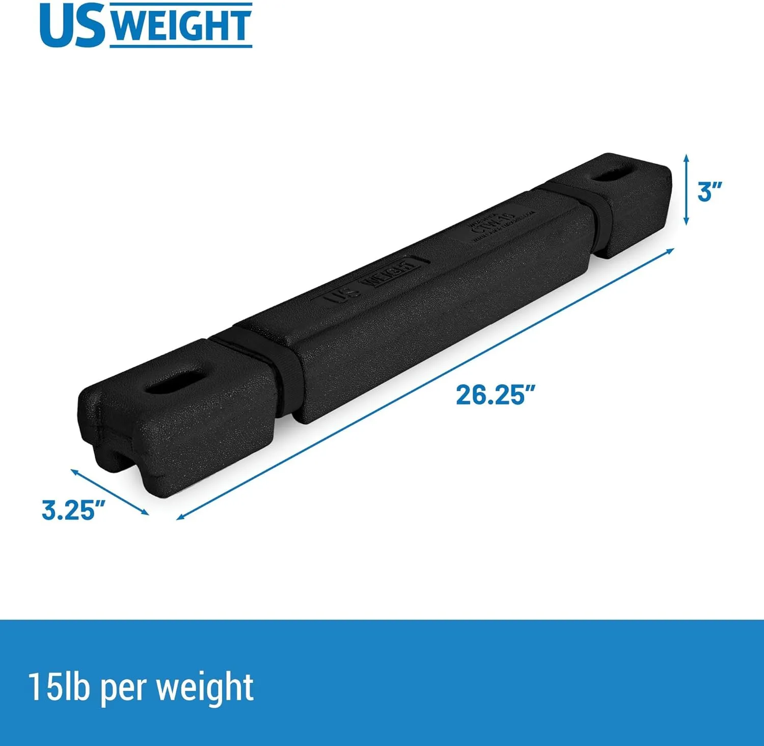 US Weight Four 15 lb.Ingot Canopy Weights - Secure Tents, Canopies, and Umbrellas at Outdoor Events – 60 lb. Total