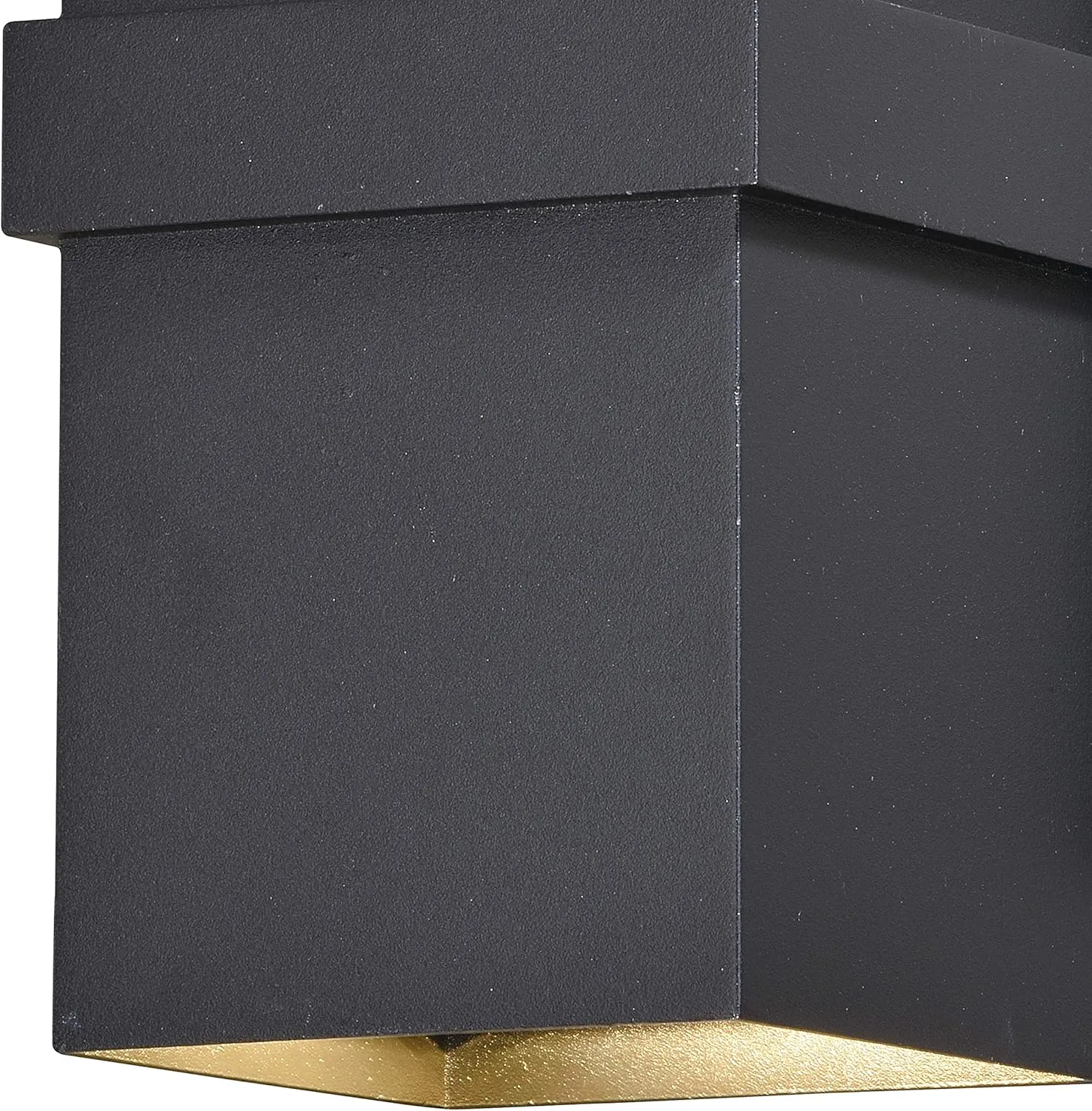 VAXCEL Lavage Aluminum 2 Light LED Black Rectangle Outdoor Wall Lantern