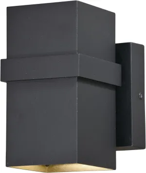 VAXCEL Lavage Aluminum 2 Light LED Black Rectangle Outdoor Wall Lantern