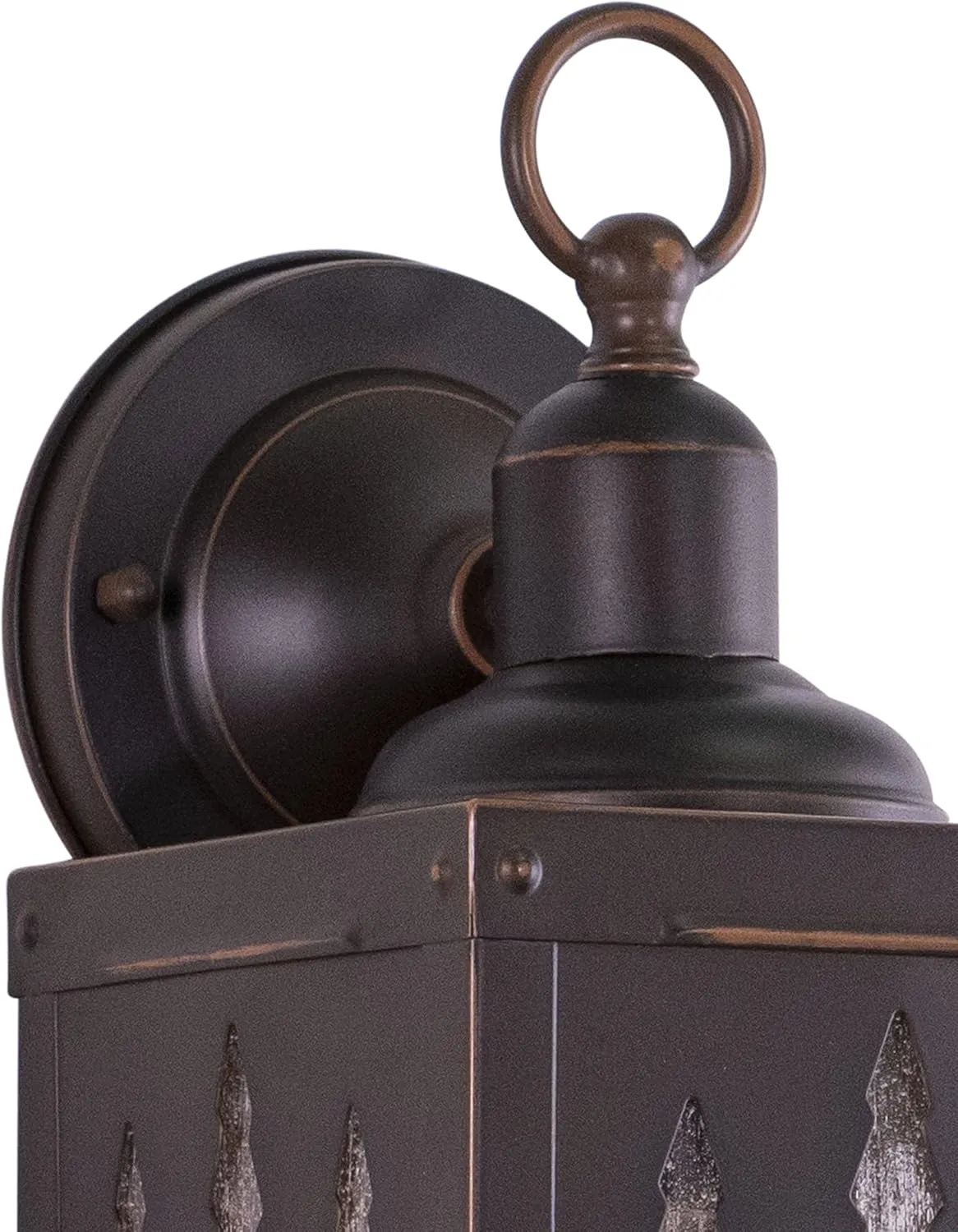 VAXCEL Yosemite 1 Light Bronze Rustic Tree Outdoor Wall Lantern Clear Glass