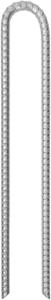vidaXL Tent Stakes - 12 pcs U-Shaped 16.3" x 0.47" Galvanised Steel for Camping and Outdoor Gear