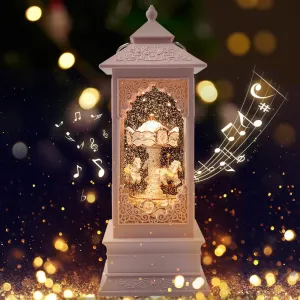 VITAKEO-[360°Double Rotation Carousel Horse Music Box Light as a Present,Women,Kids,Mom,Daughter,Granddaughter,Christmas&Birthday Present-Pink,Battery and USB Operated(11.4"x4.13")