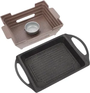 VOSAREA Fish Roaster Camping Grill Easy Clean Aluminum Alloy Grill Plate Charcoal p