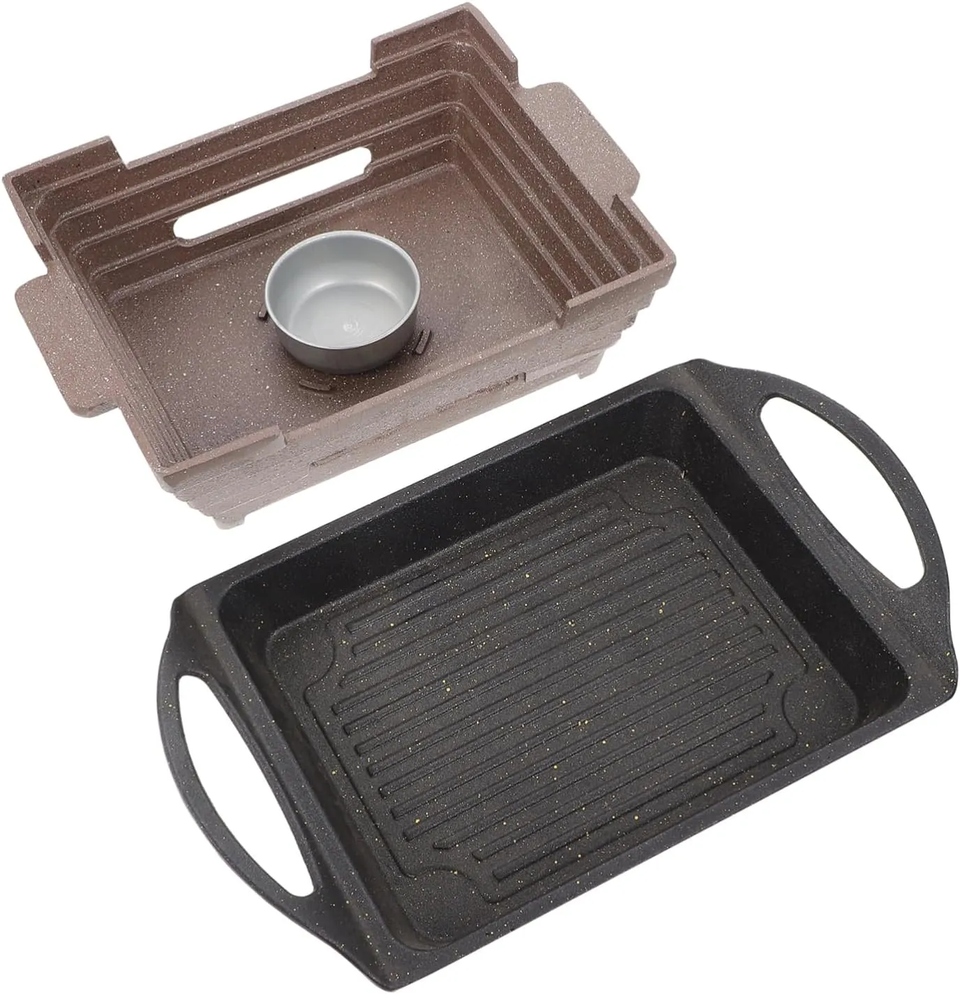 VOSAREA Fish Roaster Camping Grill Easy Clean Aluminum Alloy Grill Plate Charcoal p