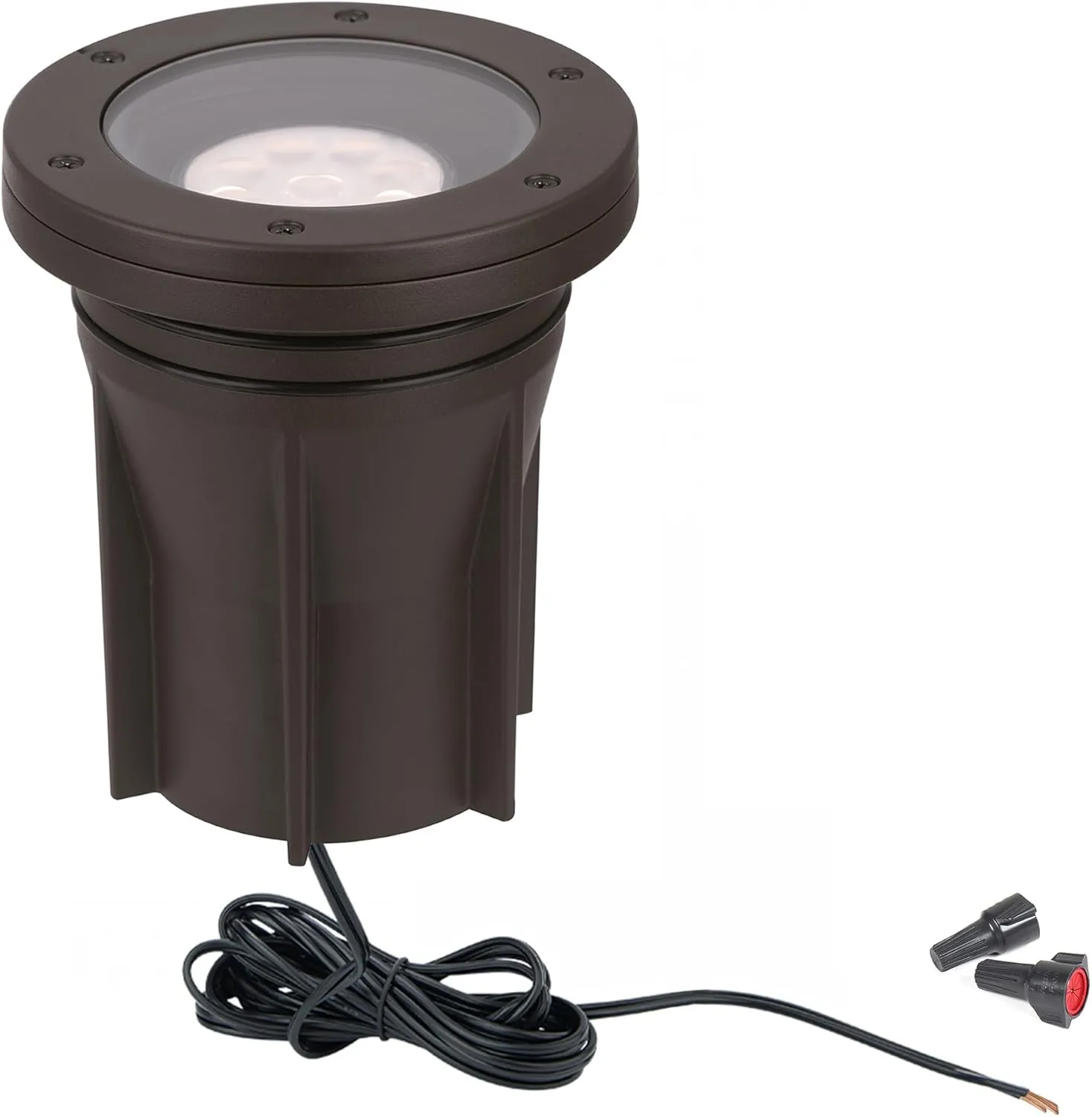 WAC Lighting LED Colorscaping Smart App Controllable Landscape Lighting with RGBWW Color Changing and Tunable White 3in Inground 23W Light with Adjustable Beam Angle and Tilt in Bronze