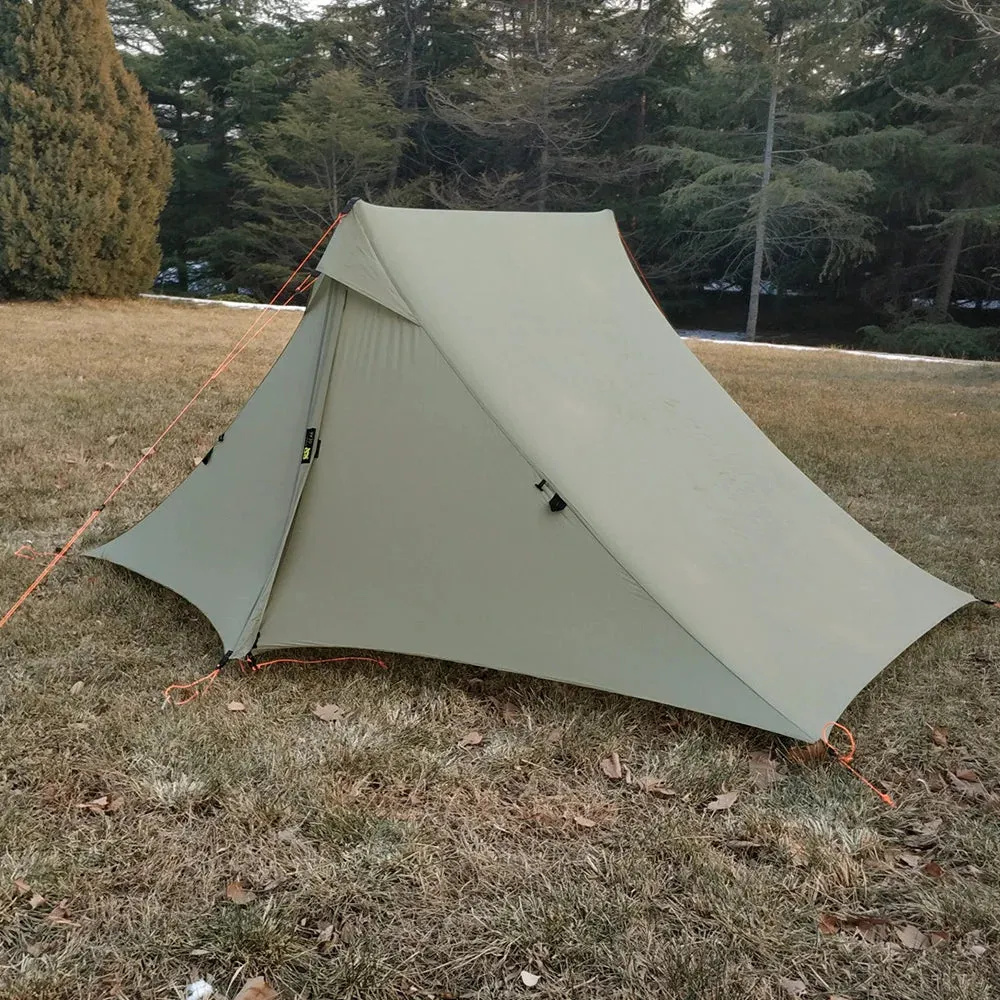 Waterproof 2-Person Rodless Tent - Professional 20D Silnylon Ultralight 4-Season Camping Tent