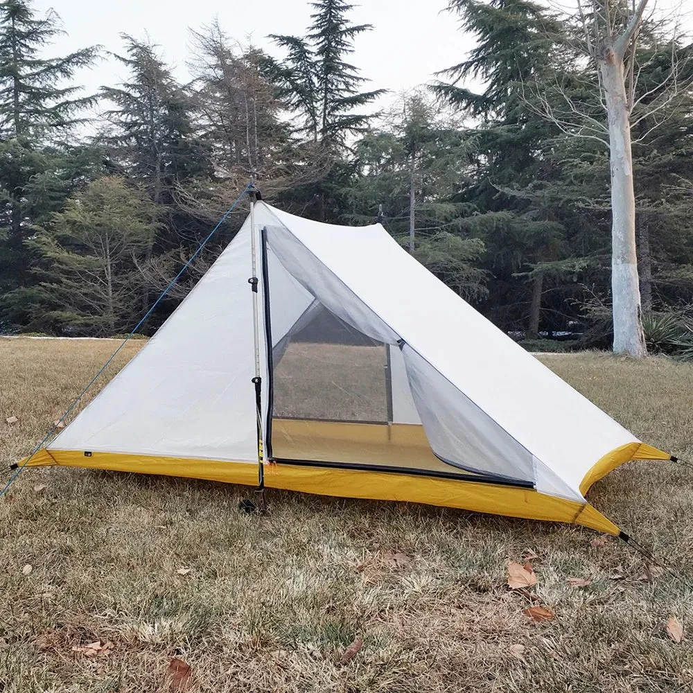 Waterproof 2-Person Rodless Tent - Professional 20D Silnylon Ultralight 4-Season Camping Tent