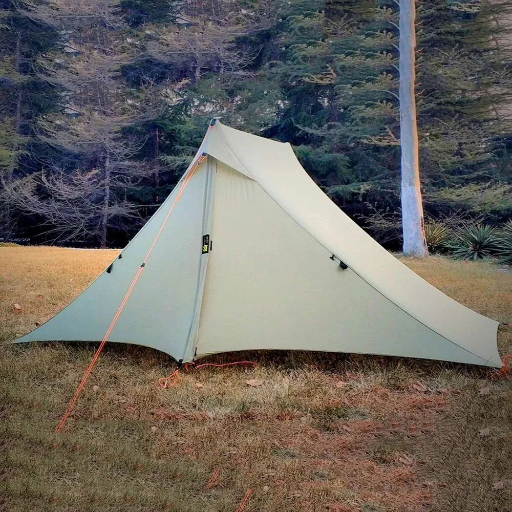 Waterproof 2-Person Rodless Tent - Professional 20D Silnylon Ultralight 4-Season Camping Tent