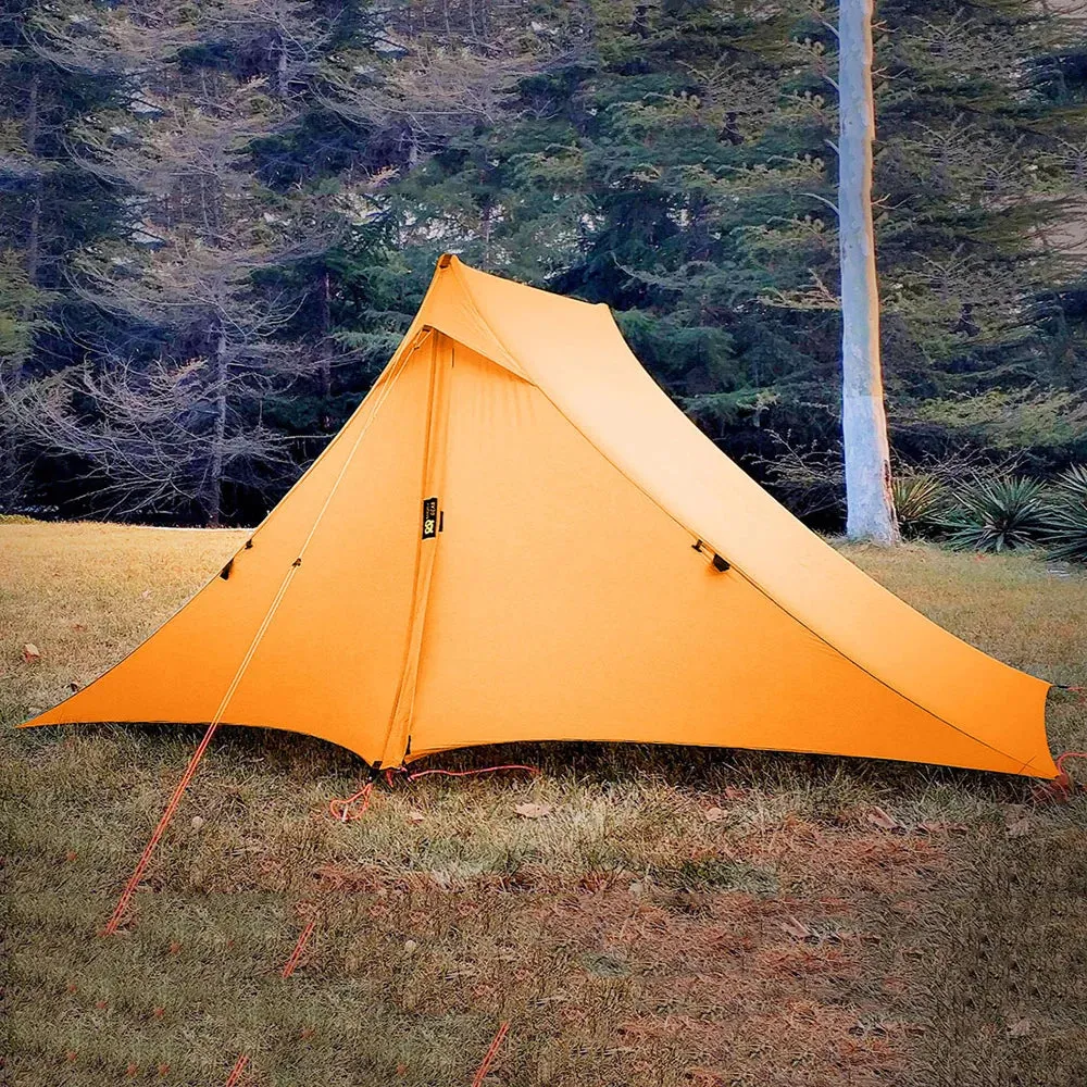 Waterproof 2-Person Rodless Tent - Professional 20D Silnylon Ultralight 4-Season Camping Tent
