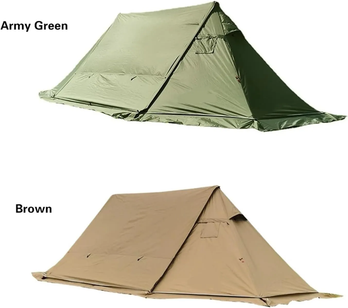 Waterproof Camping Tent 4 Outdoor Season Tent Windproof Family Sun Shelter Backpacking Travel Beach Equipment (Brown Oxford Clot)